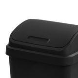 Sterilite Swing Top Wastebasket, Trash Can, 13 Gallon, Black, 16-Pack