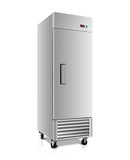 RENDGO 27" W Commercial Refrigerators - Reach-in 23 Cu.ft 1 Solid Door Stainless Steel Commercial Refrigerator Fan Cooling for Restuarant, Bar, Shop, etc
