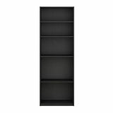 71" Triple Wide Bookshelf, 6 Tier Tall Bookshelf, Large Arched Bookcase with Curved Baffle