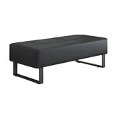Waiting Room Bench Faux Leather Office Guest Chair Upholstered Lobby