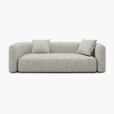 Luxury Modern Tight Curved Back Velvet Sofa, Minimalist Style Comfy Couch for Living Room Apartment