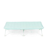 Regalo My Cot® Portable Toddler Bed with Fitted Sheet, Foldable Kids Travel Bed & Camping Cot, Includes Washable Quilted Sheet, 48” x 24.5” x 9”, Seafoam