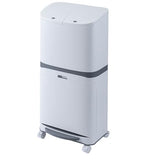POGHDBXA Trash Can, Large Capacity Plastic Step Pedal Trash Can Bin Dual Compartment Hands Free Kitchen Bathroom