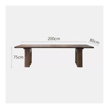 zhongxlla Standing Desk, Rustic Ash Wood Home Study Writing Desk Workstation
