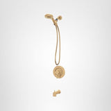 Moen Beric Bronzed Gold Single Handle Modern Tub and Shower Faucet with Handshower, Valve Included, 82775BZG