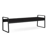 Lesro Gansett Reception Waiting Room Healthcare 3-Seat Bench/Black Steel/Black