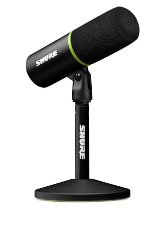 MV6 Gaming Microphone, Dynamic USB PC Mic for Video Games & Streaming - Desktop Stand, Background Noise Cancellation, Tap-to-Mute & 3.5mm Output for Real-Time Headphone Monitoring Shure