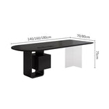 zhongxlla Standing Desk, Modern Black Office Executive Desk with Storage Drawers