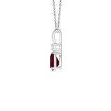 Angara Ruby Teardrop Necklace