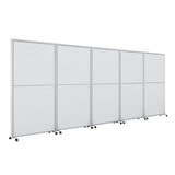 Folding Privacy Screen Panel, Portable Room Divider with Lockable Wheels
