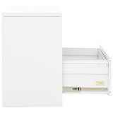Xolmizyn 2 Drawer Metal Filing Cabinet, White Steel Storage Organizer for Home Office