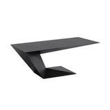 zhongxlla Standing Desk, Black Office Executive Desk, Modern Wood Writing Workstation