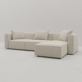 Luxury Modular Sectional Living Room Sofa Set, Modern Minimalist Style Couch with Ottoman and Chais