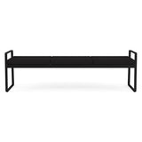 Lesro Gansett Reception Waiting Room Healthcare 3-Seat Bench/Black Steel/Black
