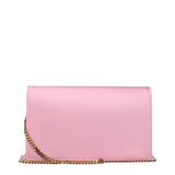 Versace Medusa Women’s Pink Satin & Leather Clutch Bag