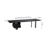 zhongxlla Standing Desk, Modern Office Executive Desk with Drawers, Spacious Black Writing PC Workstation