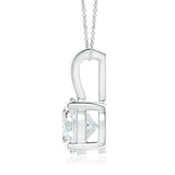 .25ct to 5.00 Carat Round Brilliant Solitaire Lab-Grown Diamond Solitaire Pendant Necklace
