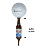 Putt Light Beer Bottle Golf Tees, Virtually Unbreakable and Recyclable Plastic Golf Tee 6 Pack, Golf Gift