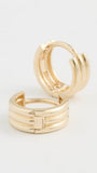 Women's Mini Triptych Hoop Earrings
