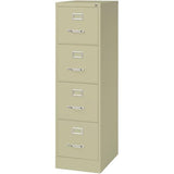 Scranton & Co 22" 4-Drawer Metal Letter Width Vertical Filing Cabinet in Beige, Lockable