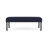 Waterfall Reception Waiting Room 2-Seat Bench/Charcoal Steel/Navy Blue