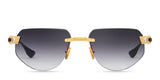 Brand: Dita Dita GRAND-IMPERYN DT DTS164 A-01 Yellow Gold/Black Iron Metal Rimless Sunglasses