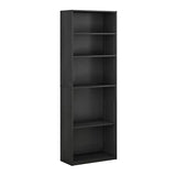 71" Triple Wide Bookshelf, 6 Tier Tall Bookshelf, Large Arched Bookcase with Curved Baffle