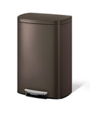 Garvee 13 gal / 50 L Metal Kitchen Trash Can with Lid, Large Rustproof Garbage Can for Kitchen