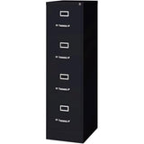 Row 4 Drawers 52" Vertical Black Metal Filing Cabinet Lockable Pre-Assembled Stationary Letter Size for Home