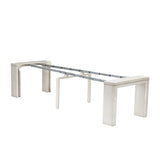 Luxe by East West Furniture X12X2-00W-27-13 Pieces Extendable Dining Set Includes a Rectangle Xtenczar Dining Table and 12 Light Gray