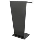 110cm Black Lectern Podium Stand Adjustable Wooden Presentation Desk for Public Speaking Conferences