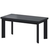 Frmobepts 63 Inch Farmhouse Dining Table, Wood Rustic Kitchen Table, Large Wooden Rectangular Dinner Table for Dining Room (Black)