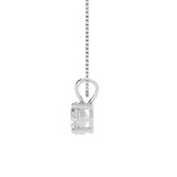 0.5 to 10 Carat 14K White Gold Lab Grown Diamond Solitaire Pendant Necklace