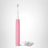 Philips Sonicare 4100 Series Electric Toothbrush - Sonic Toothbrush with Advanced Sonic Technology, Pressure Sensor, Two Intensity Settings, Smartimer & Quadpacer, Deep Pink, Model HX3681/26