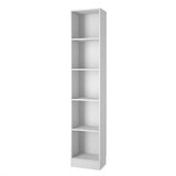 Scranton & Co 80" x 16" Modern Wood 5-Shelf Narrow Vertical Bookcase, for Living Room/Study/Office