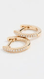 By Adina Eden Women's 14k Gold Fine Diamond Huggie Earrings