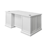 Modern Wood Executive Desk Office Desk Fully Assembled White