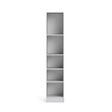 Scranton & Co 80" x 16" Modern Wood 5-Shelf Narrow Vertical Bookcase, for Living Room/Study/Office