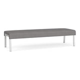 Waterfall Reception Waiting Room 3-Seat Bench/Silver Steel