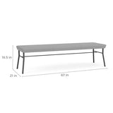 Mystic Reception Waiting Room 18.5" 3-Seat Bench