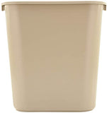 Rubbermaid Soft Wastebasket, 7 Gallon, Beige, Plastic