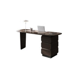 AQWASYUTER Office Computer Desk Retro Style Study Desk with Storage Cabinet