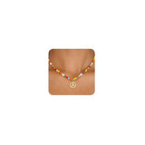 CaptainSteeL Colorful Beaded Pearl Initial Necklace Teen Girl Gifts,A-Z Letter Choker Necklace for Teenage Girl Women Gifts(16in+2in,14K Gold Plated Initial Pandent)