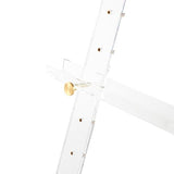 Deco 79 Acrylic Plastic Display Easel Adjustable 7 Tier Floor Standing Easel with Gold Metal