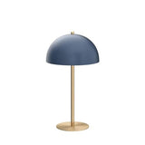 Globe Electric 52942 15" Blue Desk Lamp with Brass Accents, in-Line On/Off Rocker Switch, Ideal for Bedroom, Office Decor