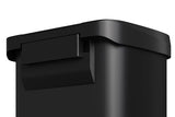 Large Garbage Can for Kitchen, Rustproof Step-on Kitchen Metal Trash Bin with Liner Rim, Rear Handle, Soft Close Plastic Lid