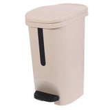 Cabilock Large Plastic Trash Can, 13 Gallon Capacity, Khaki Color, with Lid