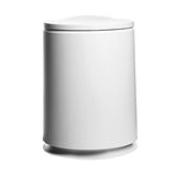 This Round White Trash Can - Bin for Bathroom Bedroom Kitchen Home Office