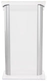 Displays2go Acrylic Podium with Frosted Panel, Modern Church Lectern, Rubber Feet