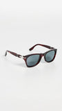 Persol Men's 0PO8001S Sunglasses, Transparent Brn Red Havana/Blue, One Size